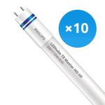 Fordelspakning 10x Philips LED Lysrør T8 MASTER (HF) High Output 8W 1000lm - 830 varm hvit | 60cm - erstatter 18W